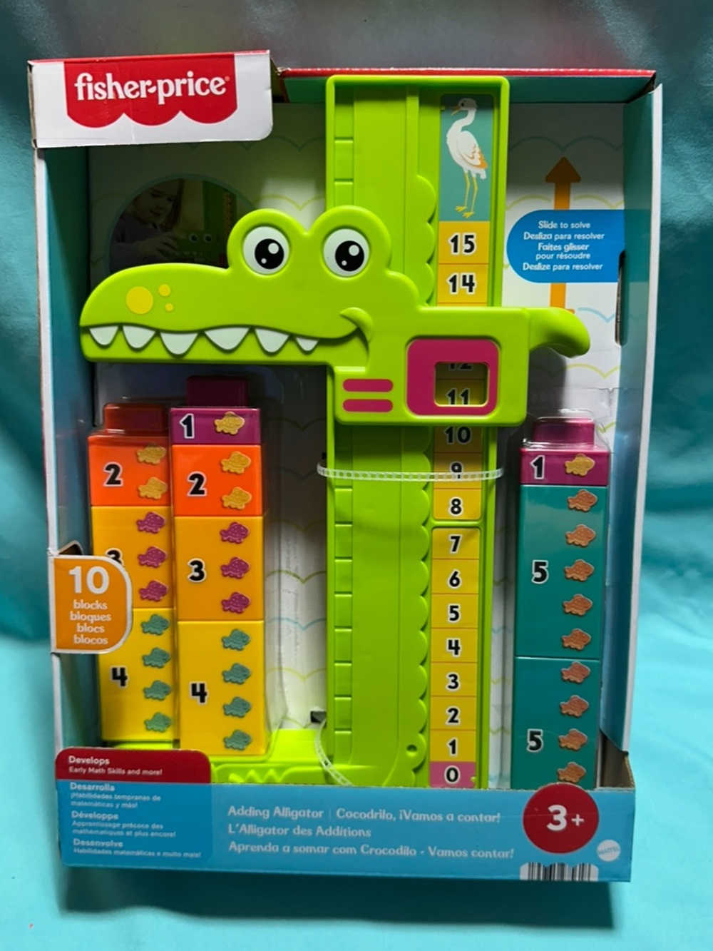 Fisher-Price - Green Alligator - Stacking - Number Toy - 3+